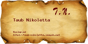 Taub Nikoletta névjegykártya